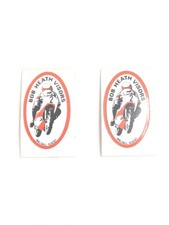 Bob Heath Visors Vintage Motorcycle Sticker x 2.