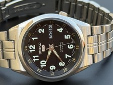 Vintage Seiko 5 Railway Time Automatic Black Dial 7s26-0560 Watch Day/date S-31