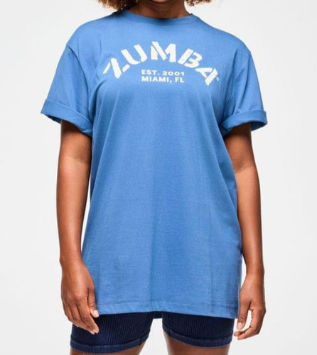 Zumba shirt top blue - t,