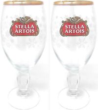 2 x Stella Artois Pint Glass Special Edition 'A Christmas Gift' NEW
