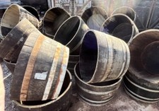 Half barrel planters - half,