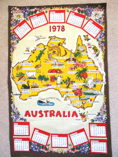 Tea towel cloth australia - australia, 1978