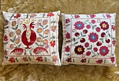 Vintage uzbekistan suzani silk - vintage,