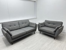 Dfs 3 Seater and Cuddle Chair French Connection Zinc Dark Grey Sofas