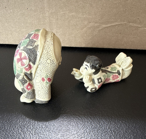 Rare 2pc erotic okimono - rare,