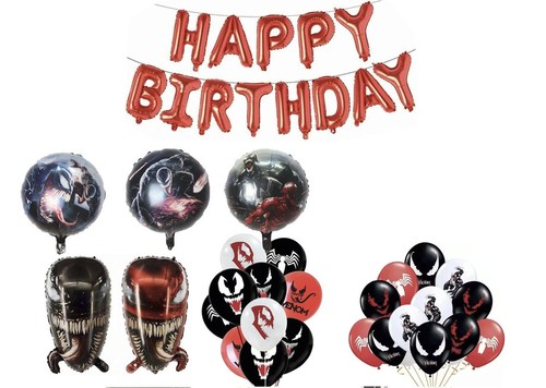 Venom birthday party - party, balloons
