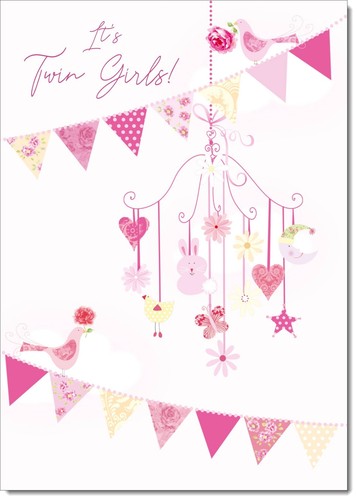Doodlecards new baby twins - new,