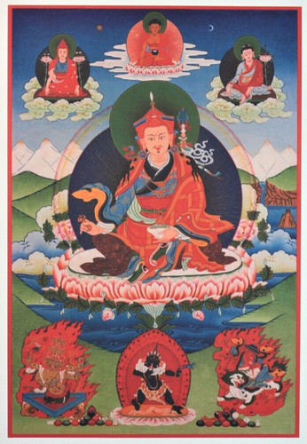 Tibetan thangka guru rinpoche - tibetan, thangka.