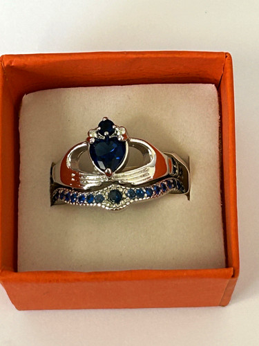 Sterling silver sapphire - , blue