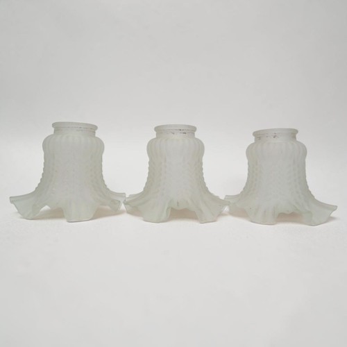 Vintage frosted glass - glass, tulip