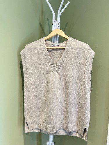 Zara sweater vest beige - vest,