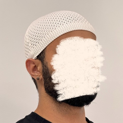 White basic stretch mosque hat - mosque,