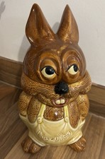 Vintage PEK Ceramic Rabbit Bunny Biscuit Cookie Jar Made In England