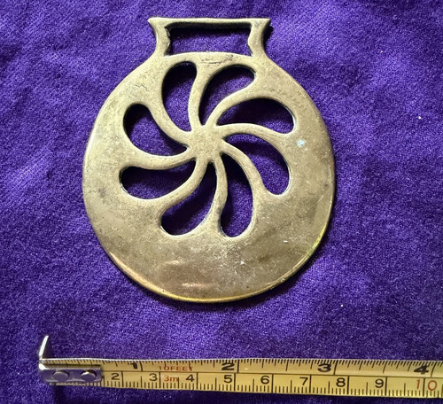 Vintage horse brass swirling - vintage,