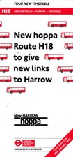 Route H18 London Bus Timetable
