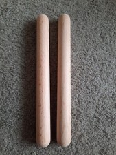 2 Rhythm Sticks Percussion Wooden Drum - 1 pair - unused 20cm x 2cm