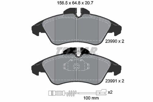 Textar 2399002 brake pad set - pad,