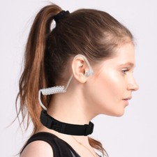 Throat Mic Headset Flexible In-Ear Headphones Smart Device for Tablet