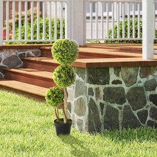 Artificial Plants, 90cm Boxwood Ball Topiary Trees for Indoor Outdoor Decor