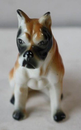 Boxer dog figurine sitting - boxer,