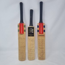 3 x Middlesex County Cricket Club Signed Mini Bats Mike Gatting 