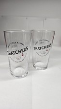 Thatchers Cider Half Pint Glasses Pair Somerset Cider