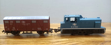 LIMA Blue shunter D2785 ,good running order & brown ferry van, no box, OO gauge