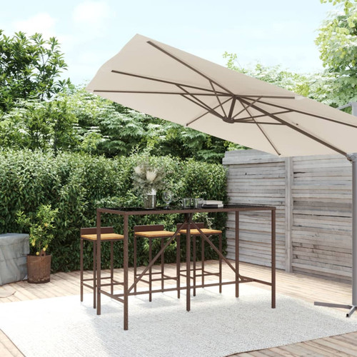 Bar table brown - bar, rattan