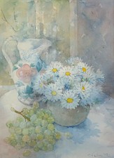 `Still Life' Shirley Felts, Still Life, Flowers, Original Watercolour Painting