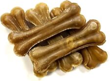 Small 4 inch Pressed Bones x 20 Natural Rawhide Dog Treats by Maltbys' Stores
