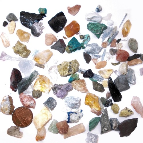 Small mixed crystal stones - mixed,