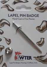 battle war sword Lapel Pin Badge. Hand cast in British Pewter  H2