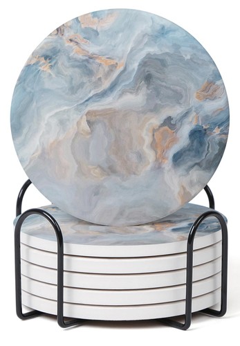 Set abstract blue marble - set,