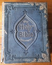 Wonderful And Rare Antique The Holy Bible Illustrated  Rev John Brown...