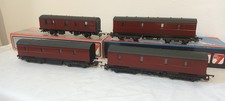 OO gauge 4x LIMA Utility GUV and CCT Goods Van Coach BR Maroon (some repaints)