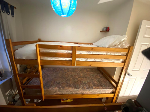 Nearly new pine - bunk, bed