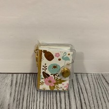 Recollections Mini Notebook Planner Charm Floral Charm Keyring