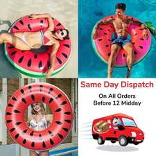 Watermelon Inflatable Kids Adults Swim Ring Beach Swimming Pool Float Aids Water