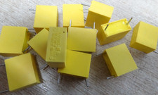 12x Philips 100nf 250vac 0.1uf X2 main suppressor capacitors MKT-P  15mm yellow