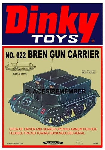 Dinky toys 622 bren gun - 622,