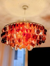 Capiz 4 Tier  Amber/Brown