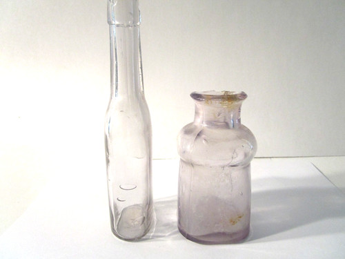 Vintage small clear purple - clear,