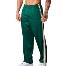 Mens Jogging Bottoms Striped Joggers Gym Sports Tracksuit Casual Pants Trousers