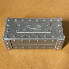 90s Oakley Metal Vault Sunglasses Case Clamshell 1995 USA Aluminium Vintage Rare