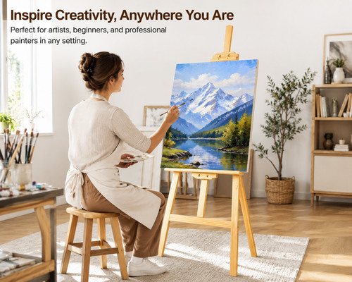 Wooden artist easel - wooden, 175cm