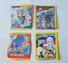 LEGO BATMAN/DREAMZZZ/MARVEL/NINJAGO Magazine x4 Minifigures Bundle in Paper Bags