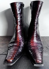 Bertie brown python skin ankle