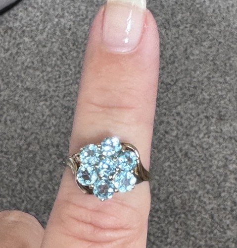 Blue topaz cluster - blue,