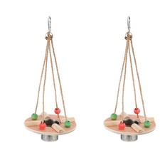 2 PCS Parrot Swing Feeder Bird