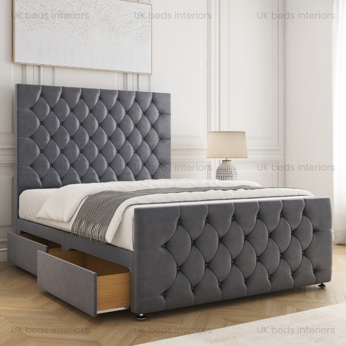 Plush velvet divan - plush, 54"